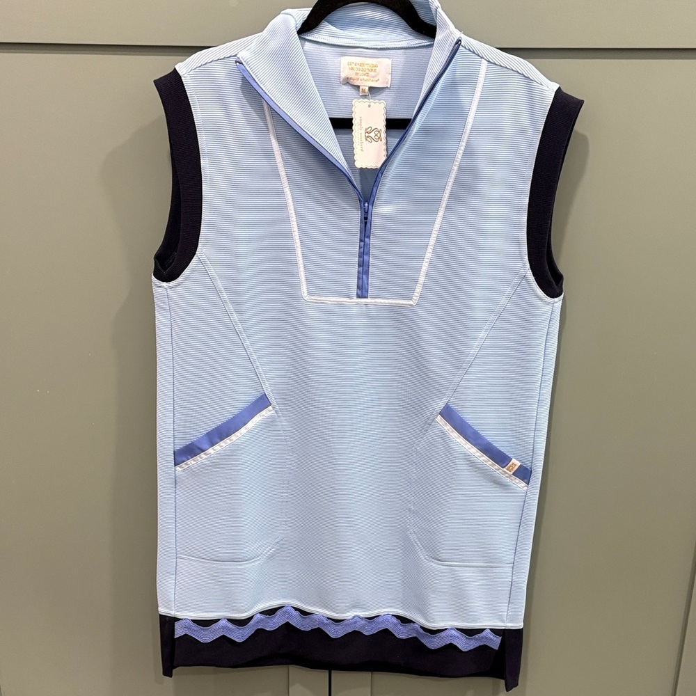 NWT! Simply Southern Light Blue and Navy athletic dress